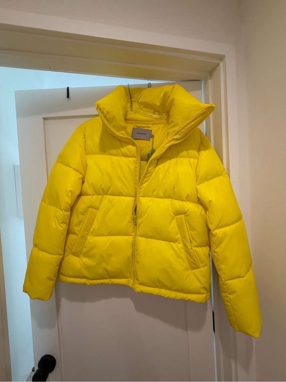 Hudson Jeans Bright Yellow Puffer Jacket
